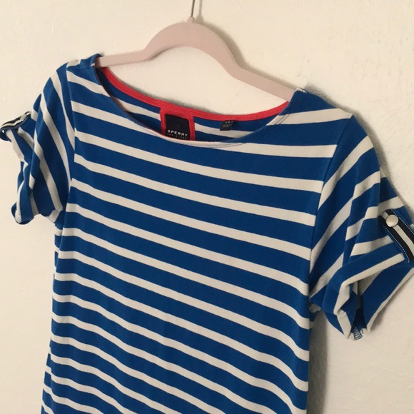 SPERRY- blue and white striped cotton dress - Picture 2 of 6